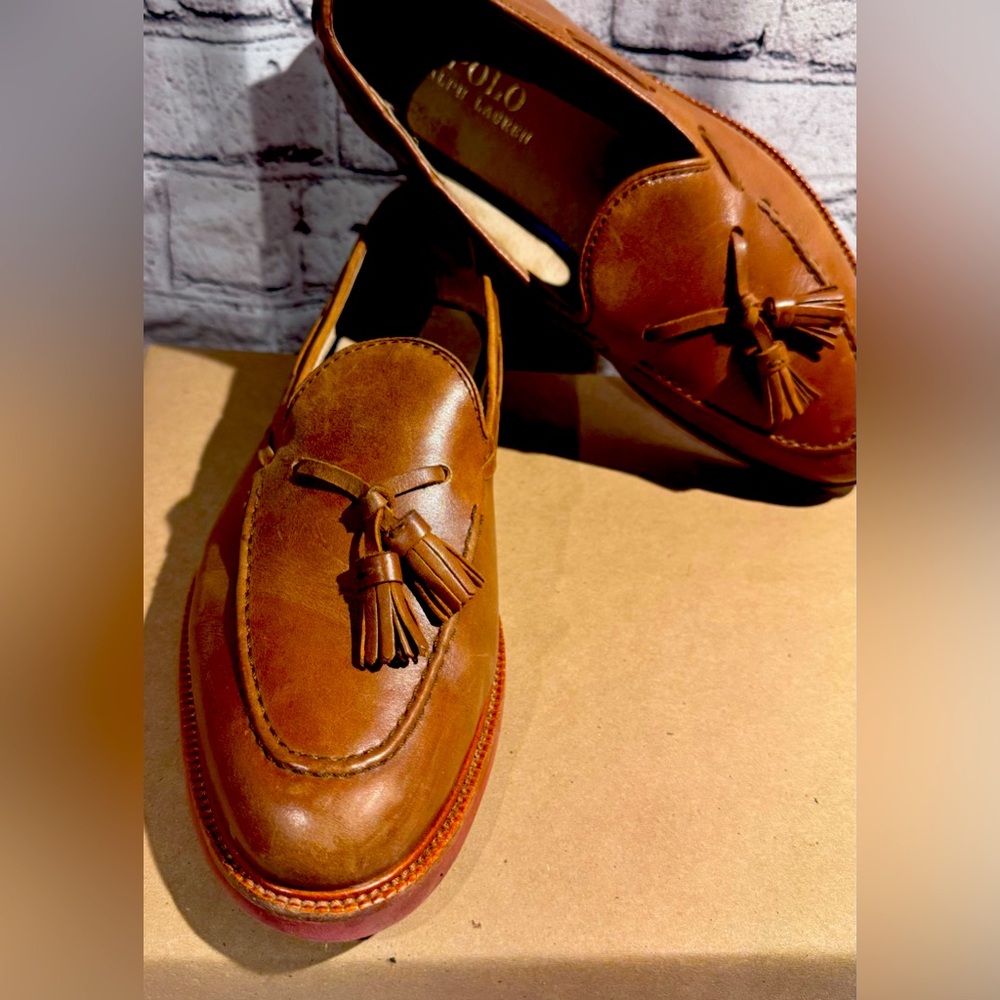 Ralph Lauren Polo Tankersly Leather Slip-on with Tassel